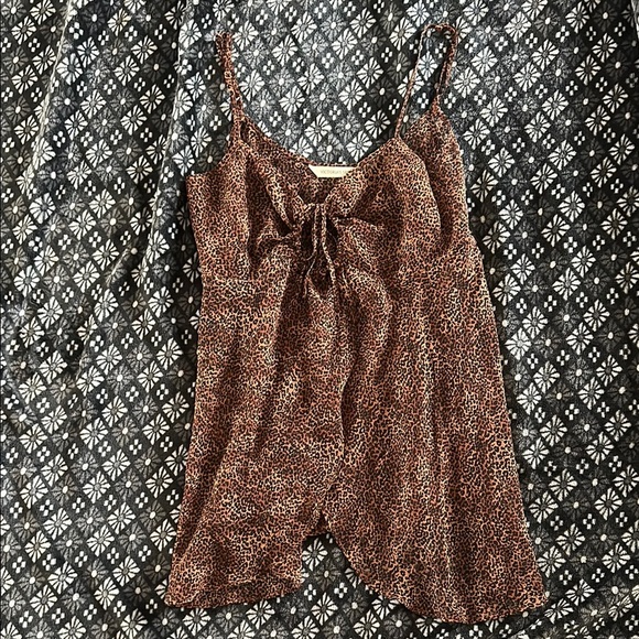 90s Victoria Secret cheetah Polyester Dress - Picture 1 of 7